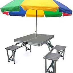 Picnic-Table-Heavy-Duty-Aluminium-Portable-Folding-Camp-Suitcase-Picnic-Table-and-4-Chairs-Set-with-Umbrella (S10)-1