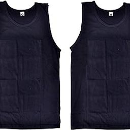 Gym Vest for Men & Boys (Pack of 2) Sports Running Cotton Sleeveless Vest/Baniyan Modern Fit Solid Inner wear in Navy Blue Color-image-42