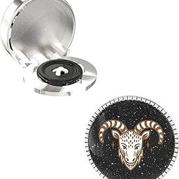 – Snap-on Shirt Button Cover Cufflinks Set for Men - Capricorn Style-image-80