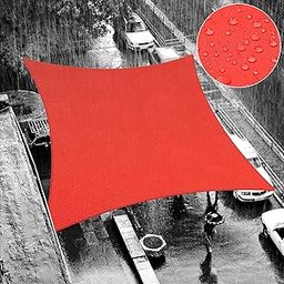 ShadeMart 5' x 5' Red Square Waterproof Sun Shade Sail Canopy Awning Shelter, 95% UV Blockage UV & Water Resistant SMSLR, Outdoor Patio Garden Carport (We Make Custom Size)-image-60
