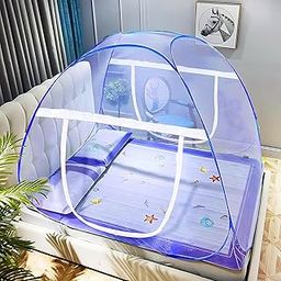 Pintor Mosquito Net for Double Bed, Foldable Machardani for King Size Bed, Premium, Strong and Durable Tent, Machhardani for Extra Large Bed (Purple)-31