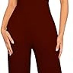 Casual Flounce Cap Sleeves Deep V-Neck Solid Pleated Jumpsuit for Girls/Women | Stretchy, Soft & Breathable | Slim Fit-image-7