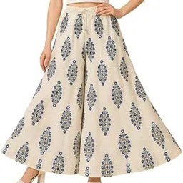 tnq Women Cotton Printed sharara Palazzo Pants || Flared Plus Size Palazzo || Cotton sharara for Kurtis-picture-11
