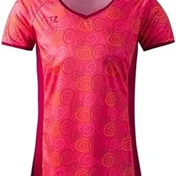 FZ Forza Lilja Women's V Neck T-Shirt, Diva Pink with Pattern (3XL) – 100% Recycled Polyester, Stretchable, Dryforce, Anti-Pilling, Anti-Shrink-picture-6