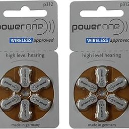 FCS PowerOne Size P312 Hearing Aid Battery Zinc Air Mercury-Free (2 Strip Total 12 Batteries)-26