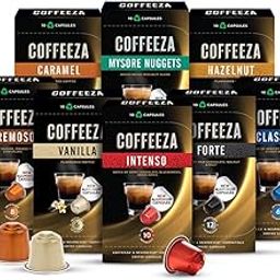 COFFEEZA Value Pack Of 80 Coffee Capsules - Aluminium Coffee Pods | Box Of 8 (80 Capsules) - 0.97 Pounds-image-14