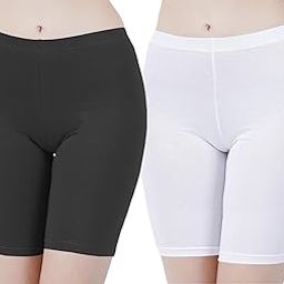 Cotton Lycra Tight Fit Stretchable Cycling Shorts Womens | Shorties for Active wear/Exercise/Workout/Yoga/Gym/Cycle/Running Black Red Combo Pack of 2-picture-17