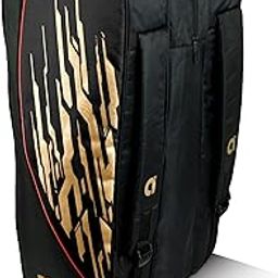 Apacs Master Smash Triple Zipper kitbag | Shoe Compartment | Front Pocket | Durable Inner Fabric | Professional Badminton kitbag (Black)-image-44