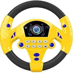 Ladako Interactive Car Simulator Musical Steering Wheel Toy with Multiple Vehicle Sounds for Kids (Yellow)-image-81