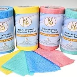 KASA MULTIPURPOSE WASHABLE AND REUSABLE WIPES/KITCHEN TOWEL - NON WOVEN -23 * 21 CM (Pack of 04)-20