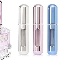 Aluminum Mini Atomizer For Perfume, 4Pcs Refillable Atomizer Bottle Perfume Travel Portable For Women And Men, Capsule Travel, 5 Ml,Multicolour-22