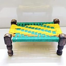 M.A Crystal/Laddu Gopal Wooden Bed Cum Khat/Laddu Gopal Charpai (Multicolour) (Size 5no) RK_1013-picture-24