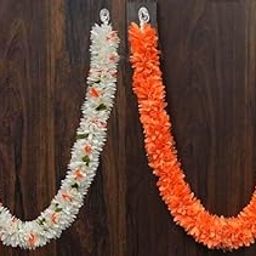 SHRI MATAJI Store Premium Range of Pooja Accessories 22 INCH Cloth Fabric Washable Handmade Artificial Garland Flower Mala for Photo Frame & God Idols (CMB 22 Inches)-image-49