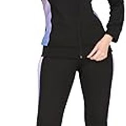 Women's Body Fitted Gym Running Sports Track Suit | Regular Casual Fit | Track Suit for Girls & Women | Fabric - Polyester Blend (BLACK, M)-image-65