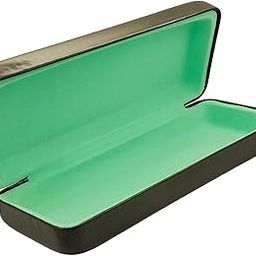 Sunglasses case for spectacles Pack of 1 | Black Shiny EyeGlasses Case Pouch | Hard Shell Box With Hing lock | Sunglass goggle Cover For Men Women | Daily Use Travel Portable-0