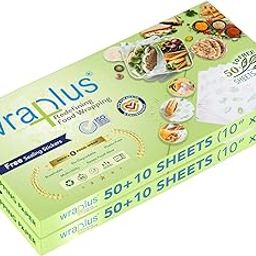 WRAPLUS REDEFINING Food Wrapping Premium Multi-Purpose Food Wrapping Paper Sheets I Food Wrapping Paper Sheets I roti Wrapping Paper Sheet I Packing & Serving (10x10 Inches -120 Sheets)-image-46