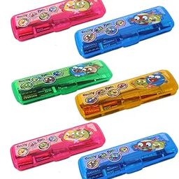 LUCID...We Build Relations Pencil Case Set( Pack Of 6) For School Use With Branded Stationery For Return Gift Purpose With Complementary Gift Wrap,Plastic,Multicolor, Kids-32
