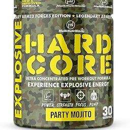 Hulk Nutrition Hardcore Pre-Workout with Beta-Alanine, Creatine Monohydrate, L-Citrulline, L-Arginine & AAKG for Lean Muscles Building, Strength, Mental Focus, Energy | Explosive, Powerful & Hyper Pumps | Caffeinated Fuel Punch for Men, Women & Athletes [30 Servings, Party Mojito]-image-68