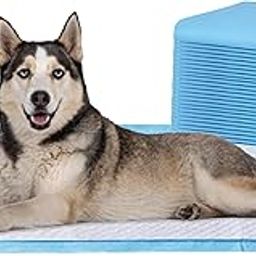 60x90 cm Pee Pads for Dogs and Cats - 25 Count Potty Training Pads for Dogs with Adhesive Floor Tape, Waterproof & Odor Control, Perfect Pet Mat for Training, Travel & Home for All Pets-4