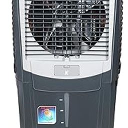 Bhaburly Burly Coolair Pro 90 Ltr Desert Portable Cooler With Anti Bacterial High Density Honeycomb, Auto Refill With Auto Swing And 3 Speed Control And Low Power Consumption, Castor Wheel- Grey-picture-9