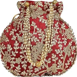 fancy walas Women's Potli (Maroon)-picture-20