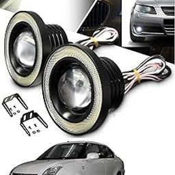 Auto Addict Car LED Fog Lights White Angel Lights Eye Ring For Maruti Suzuki Swift Dzire Old Type-1 (2008-2011)-23