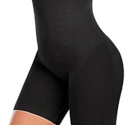 Women's Tummy Tucker Shapewear – High Waist Seamless Belly Shaper with Anti-Rolling Wired Design for Comfortable Thigh Slimming and Body Shaping - Black (One Size)-image-88