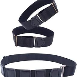 FABOBJECTS® 3Pcs Mens Shirt Stay Garters Sleeve Holder Armbands Alloy Tuck It Belt Non-Slip Wrinkle Bandage Suspenders Lock Belt For Formal (Black)-image-52