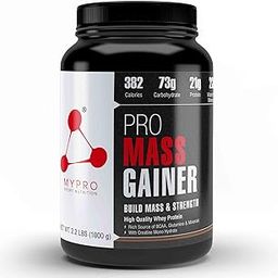 Mypro Sport Nutrition High Protein Pro Mass Gainer Supplement Powder (21g Protein,3g BCAA, 73g Carbs,23 Vitamins,Serving - 33 Scoops) Chocolate Flavor For Men & Women-1 Kg-16
