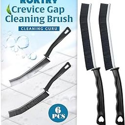 ROKTRY 6 pcs Crevice Cleaning Brush, Hard-Bristled Cleaning Brush Tool, for Kitchen Surfaces, Window Slots Dead Corners, Tiles & Faucetsr, Bathroom Gap-image-66