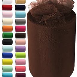 Filloxy Net Fabric Cloth for Multi Decoration, Parties, Festival, Costumes, Gift Packing, Party, Backdrop Material mandap, Pooja Background Ribbon Wedding Decoration, 58" Width (Brown, 2 Meter)-image-10