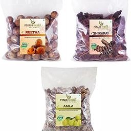 The Forest Herbs Natural Care From Nature Organic Whole Dried Amla, Reetha, Shikakai Raw Form for Hair Care Combo Each 200Gms-51