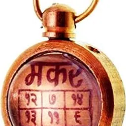 numeroastro Makar | Capricorn Rashi Yantra Pendant In Ashtadhatu (1 Pc)-picture-10