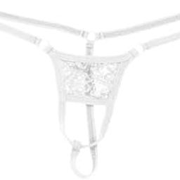 bnf Men's Open Front Breathable G-String Underwear Pouch Brief Thong | Dual Pouch Underwear for Enhanced Support | Comfortable Traceless Design for All-Day Wear | White 3 Pack-picture-3