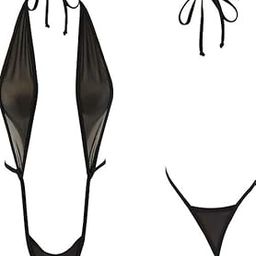 Women's Two-Piece Halter Neck Swimsuit,Tie-Up Style-image-91