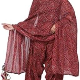 KHEEAA Fashion's Womens Cotton Bandhani Printed Patiala Salwar with Matching Dupatta (Free Size)-image-32
