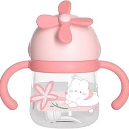 Progeny Silicone Classic Soft Spout Cup with Handles | 240ml | 6m+ | Anti-Spill | Soft Silicone Spout | BPA Free| Pink-image-75