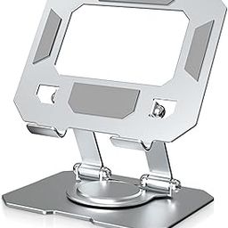 AMBLIC Aluminum 360° Rotable Tablet Stand & Adjustable Foldable Tablet Holder for I Pad & Tablet, Smartphones | Flexible Rotable Metal Tablet Stand for Table,Desk,Bed,Study-4