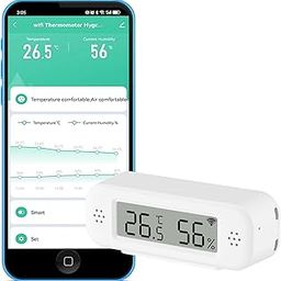WiFi Thermometer Hygrometer: Smart Temperature and Humidity Sensor, Real-time Monitor, App Notification, Digital Indoor Temperature Sensor, Compatible with Alexa/Google Home(1Pack)-image-78