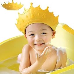 Kyoras sky Shower Cap, Shower Cap for Kids 1-9 Years, Adjustable Silicone Crown with Eye & Ear Protection, Waterproof Bathing Hat for Washing Hair (Large)-image-77