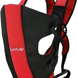 LuvLap Sunshine Baby Carrier - Black & Red-image-25