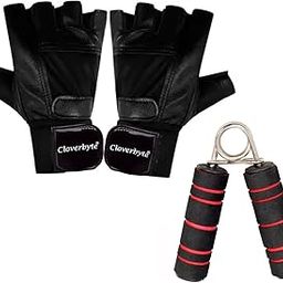 CLOVERBYTE Fitness CB-165 Gym Glove Combo with Hand Grip Gym & Fitness Combo-image-26