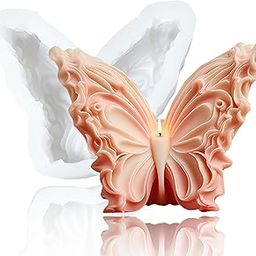 SOFTCREATO 3D Butterfly Shape Silicone Candle Mold I Unique Butterfly Mould for DIY Candle Handmade Fondant Chocolate Cake Décor Aromatherapy Soap Resin Art Craft Making Home Party Decoration (Butterfly Mold A)-40