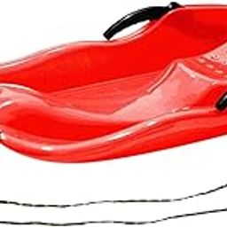 UJEAVETTE® Snowboard Toboggan Rope Handles Brakes Snow Sledge Master for Winter Outdoor Red-image-6
