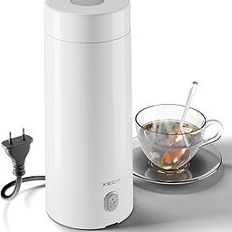 XECH Electric Kettle For Travel Hot Water Mini Kettle In-Built Cable Portable Bottle Design 300W Heating Element to Boil Water and Prepare Tea Coffee without Milk Small Kettles (Hydroboil Lite)-23