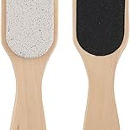 Beauté Secrets Pumice Stone & Foot Scrubber for Dead Skin | Wooden Handle Callus Remover Tool for Cracked Heels, Foot File Pedicure Tool for Men & Women-29