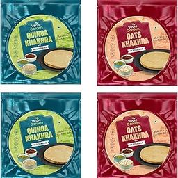 Vedic Garden Healthy 2pcs Oats + 2pcs Quinoa Khakhra With Multigrain I No Palm Oil I 100% Roasted Khakra I High in Protein & Fiber I Diet Snack for Weight Loss I Crispy Traditional Indian Snacks-image-17