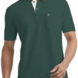 Olive Green Polo Collar T Shirt-image-30