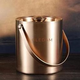 GLEDAM Rose Gold 1 Litre Matte Finish Stainless Steel Double Insulation Ice Bucket with Tong | Gift Items| Home Decor | Ice Box | Bar Accessories for Home and Party: (1 Litre)1 Pc Each-image-54