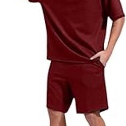 Waffle Textured Co-ord Set for Men's | Night Suit Set | Pajama Set | Night Dress For Men | Tshirt and Shorts-image-95